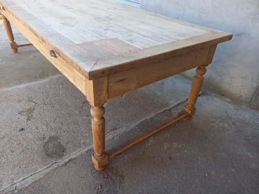 Großer Esstisch mit Schubladen, 1890er bei Pamono kaufen