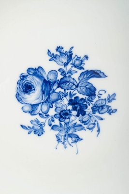 Porcelain Blaue Blume Plate with Floral Pattern from Meissen