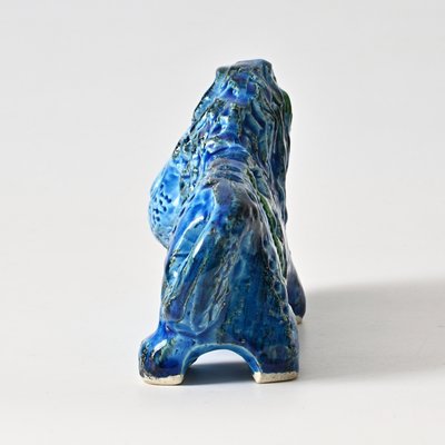 Rimini Blu Lion Figurine by Aldo Londi for Bitossi, 1960s for sale