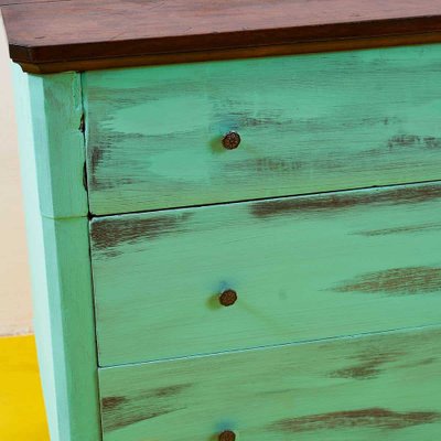 Vintage Mint Green Chest of Drawers for sale at Pamono