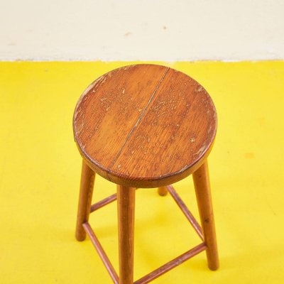 Vintage Stool in Wood for sale at Pamono