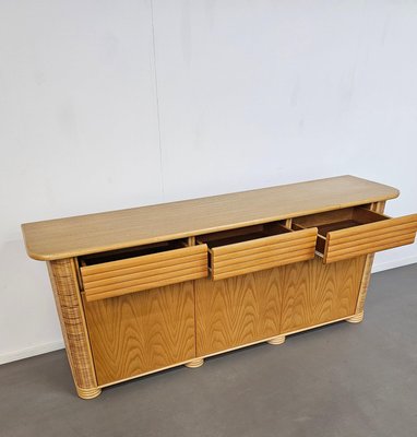 Sideboard aus Holz, Bambus & Rattan von Roberti Rattan, 1970er bei Pamono  kaufen