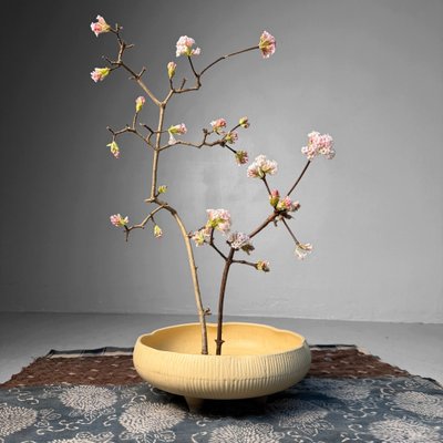 Vintage Ikebana Schale aus Keramik, 1980er bei Pamono kaufen