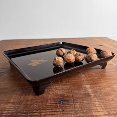 Japanese Lacquerware Tray with Gold Decoration, 1930s for sale at