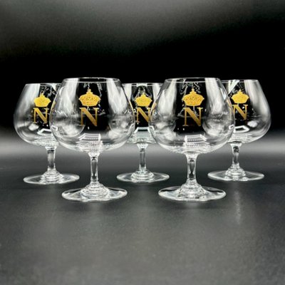 Cognac Glasses from Baccarat Crystal, 1950s, Set of 5 for sale at Pamono