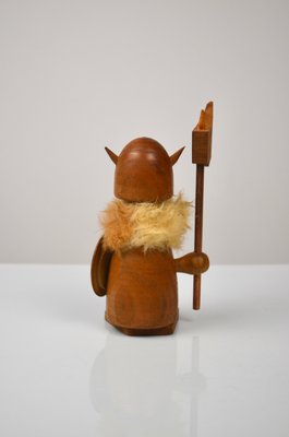 Vintage Danish Teak Viking Figures by Kay Bojesen, 1960s, Set of 3