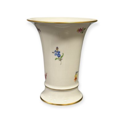 Porcelain Vase with Gilt Rim from Meissen, 1950s