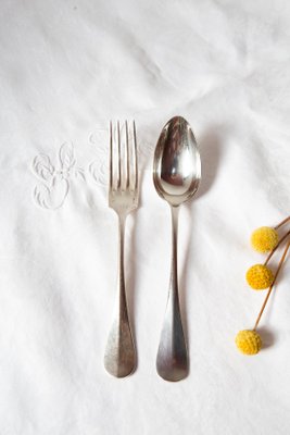 Antique Table Cutlery for Twelve People from Christofle, 1800s