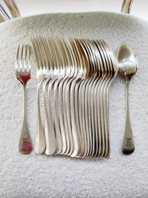 19世紀 フランス CHRISTOFLE アンティーク 4本セット Renaissance by Christofle France Sterling Silver Flatware Service