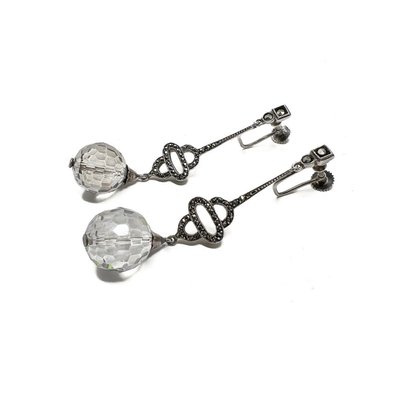 Orecchini Pendenti Art Déco In Argento 925 Con Onice Nero E Marcasite - Gemondo - Gioielli Ispirati Agli Anni '20 - 3