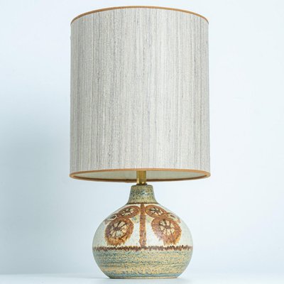 Ceramic Table Lamps with Silk Shades by Noomi Backhausen for