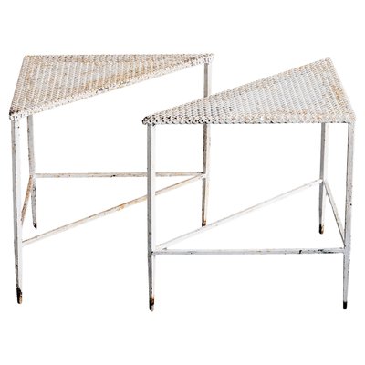Triangular Side Tables attributed to Mathieu Matégot, France