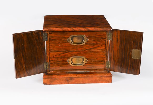 antique tobacco humidor Antique Victorian Burr Walnut Cigar Humidor, 1870s