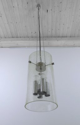 German Glass Ceiling Lamp from Glashütte Limburg, 1970s for sale at Pamono