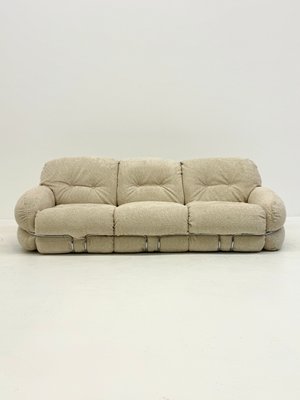 Curly Cream Okay Sofa by Adriano Piazzesi, 1970s for sale at Pamono