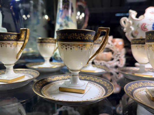 Vergoldetes Empire Kaffeeservice, 12 . Set bei Pamono kaufen