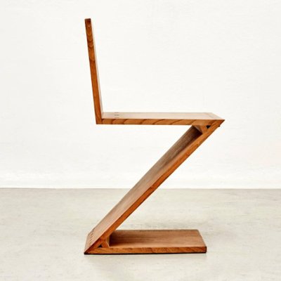 Vintage Zig Zag Chair By Gerrit Rietveld For Metz Co For Sale At