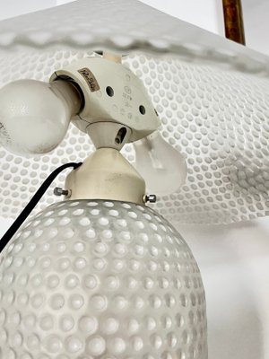 Mid-Century White Textured Glass Table Lamp from Peill display picture 1