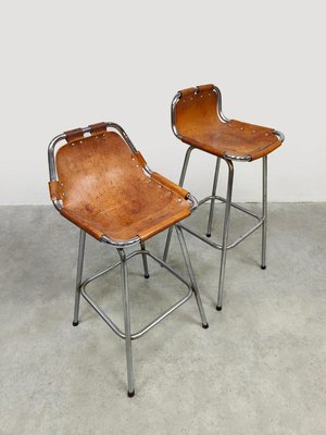 Vintage Bar Stools by Charlotte Perriand for Les Arcs, 1960s, Set
