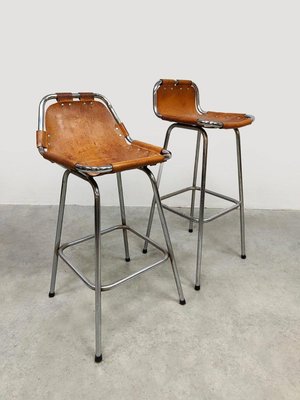Vintage Bar Stools by Charlotte Perriand for Les Arcs, 1960s, Set