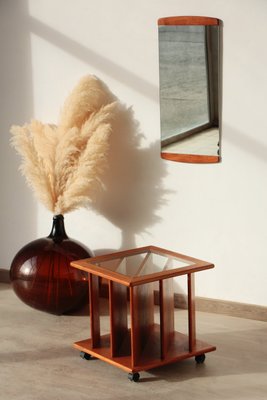Vintage Teak Side Table with Magazine Rack & Casters from G Plan