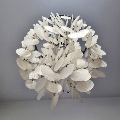 Mid-Century Modern Fun 1DM Shell Chandelier by Verner Panton for