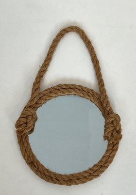 Round Rope Mirror in the style of Audoux Minet for sale at Pamono