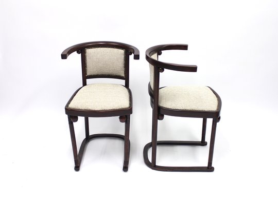 Cabaret Fledermaus Chairs By Josef Hoffmann For Thonet Set Of 2