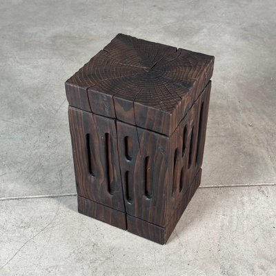 Yakisugi Charred Cedar Side Table or Stool for sale at Pamono