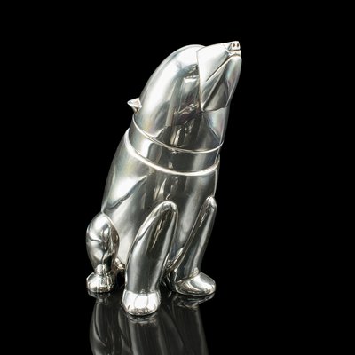 American Art Deco Silver-Plated Polar Bear Cocktail Shaker, 1930