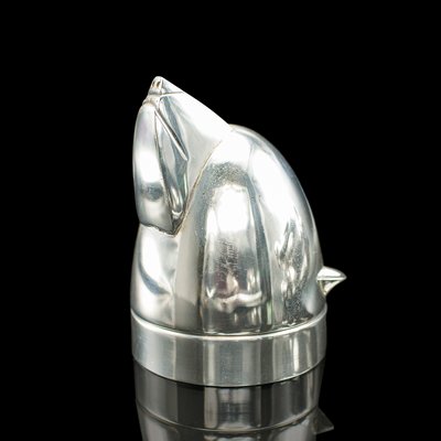 American Art Deco Silver-Plated Polar Bear Cocktail Shaker, 1930