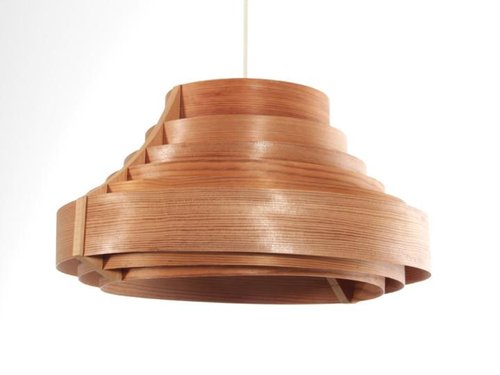 Mid-Century Modern Pendant Lamp in Oregon Pine from Hans-Agne
