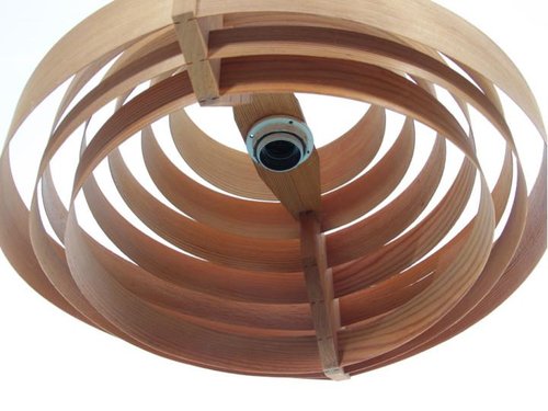 Mid-Century Modern Pendant Lamp in Oregon Pine from Hans-Agne