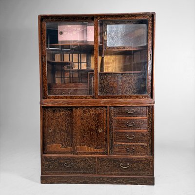 ※時刻表　asian vintage cabinet Vintage Japanese Chadansu Tea Cabinet, 1920s for sale at Pamono