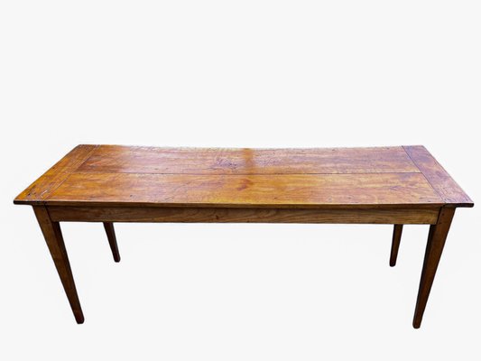 Table De Salle à Manger En Merisier Marron – Bon état, 115 Cm De Large, 4 Chaises Incluses