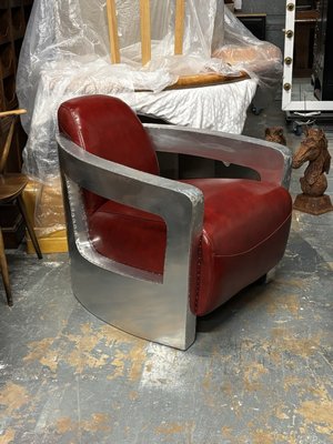 Fauteuil Club Aviator En Cuir Marron – Collection Cuir Vintage