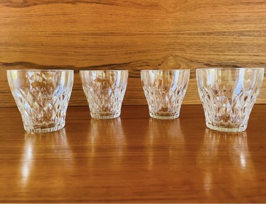Vintage Diamond Cut Water Glasses from Vereco Duralex, France, 1950s, Set  of 6 for sale at Pamono
