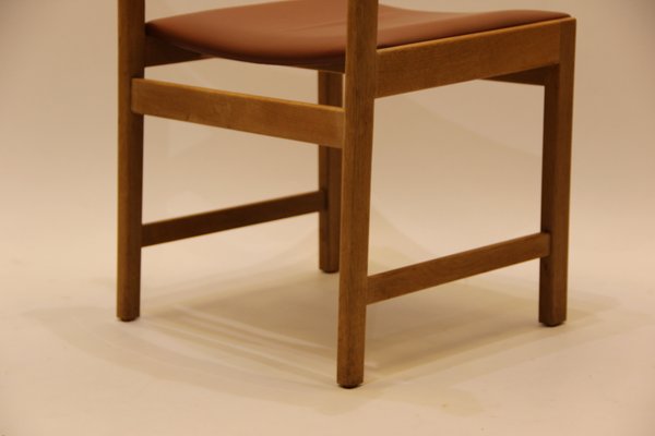 Dänische Vintage Esszimmer Stühle aus Eiche & Braunem Leder von Kurt ... Dänische Vintage Esszimmer Stühle aus Eiche & Braunem Leder von Kurt ...