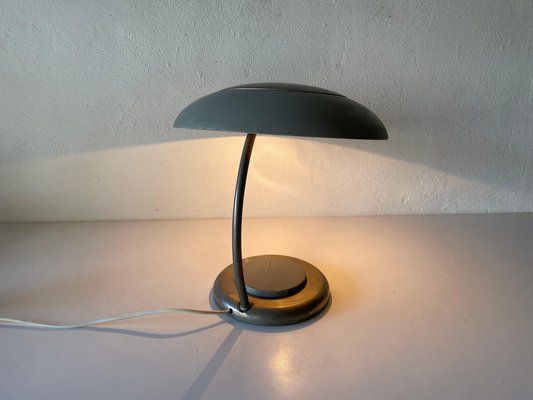 Lampada Da Tavolo Industriale In Metallo, Retro, E27, Con Interruttore Sul Cavo, Rotonda, Per Scrivania, Comodino, Soggiorno, Ufficio, Argento, 60W Max