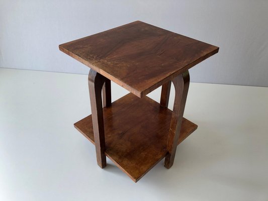 Quadratischer Art Deco Eck- oder Beistelltisch aus Holz, 1940er bei Pamono kaufen