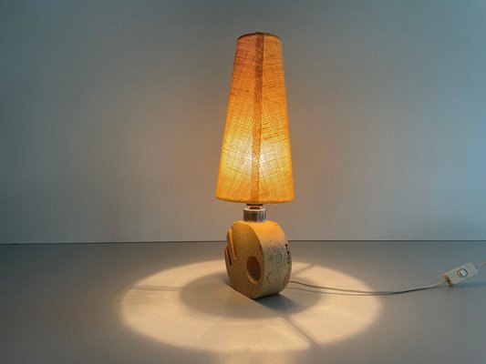 Travertine Table Lamp attributed to Fratelli Mannelli and Luigi