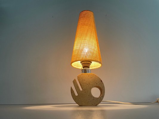 Travertine Table Lamp attributed to Fratelli Mannelli and Luigi