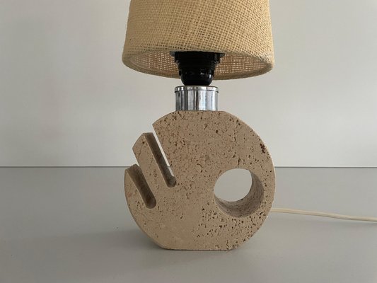 Travertine Table Lamp attributed to Fratelli Mannelli and Luigi