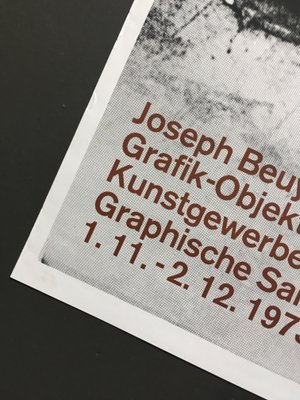 Joseph Beuys Exhibition Poster Lithograph, 1973 for sale at Pamono