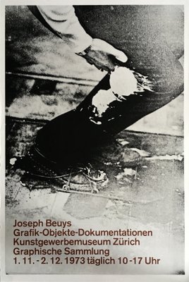 Joseph Beuys Exhibition Poster Lithograph, 1973 for sale at Pamono
