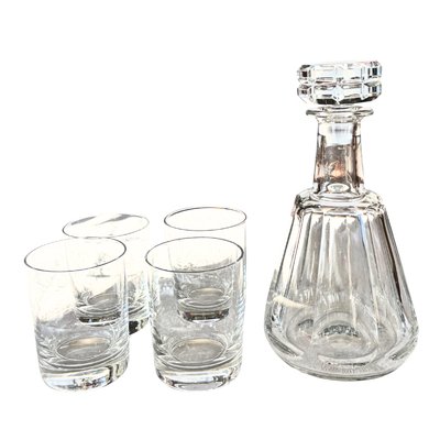 Mid-Century Crystal Talleyrand Decanter and Double Fashioned 