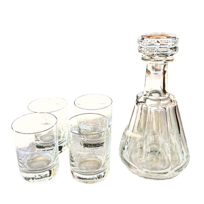 Mid-Century Crystal Talleyrand Decanter and Double Fashioned 