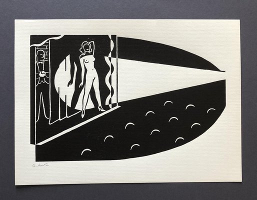 Gerd Arntz, Bespiegelung II, 1966, Paper for sale at Pamono