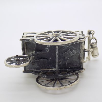Vintage Italian Handmade Sterling Silver 925 Street Cart Figurine