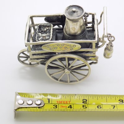 Vintage Italian Handmade Sterling Silver 925 Street Cart Figurine